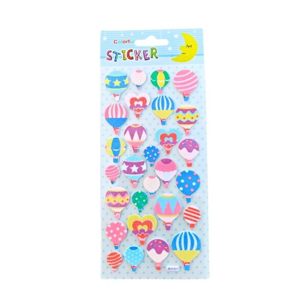 Neon Glitter Foam Sticker – Balloons Theme