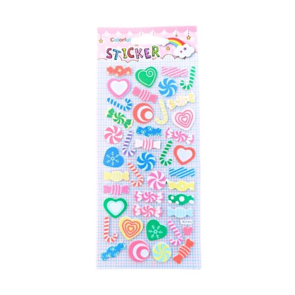 Glitter Foam Sticker Candies and Toffies