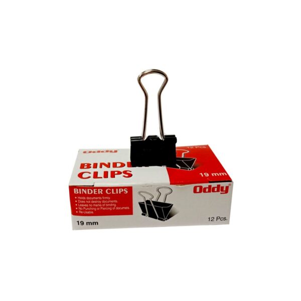 Oddy Binder Clips - 19mm, 12 Pcs Pack