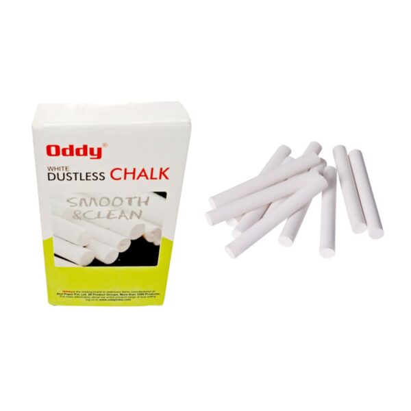 Oddy Dust Less Chalks – White