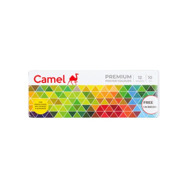 Camel Premium Poster Colours – 12 Shades (10ML)