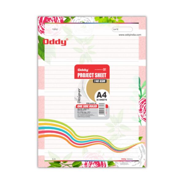 Oddy Designed A4 Project Sheets – 20 Sheets