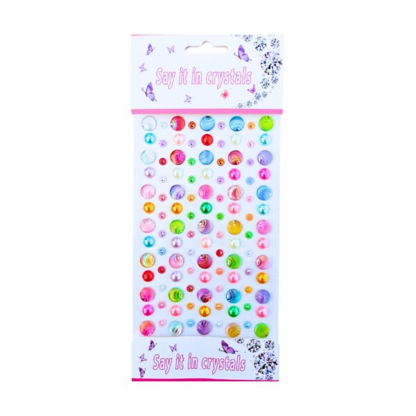 Round & Shell Shaped Self-Adhesive Stones for Project – Multicolour Theme