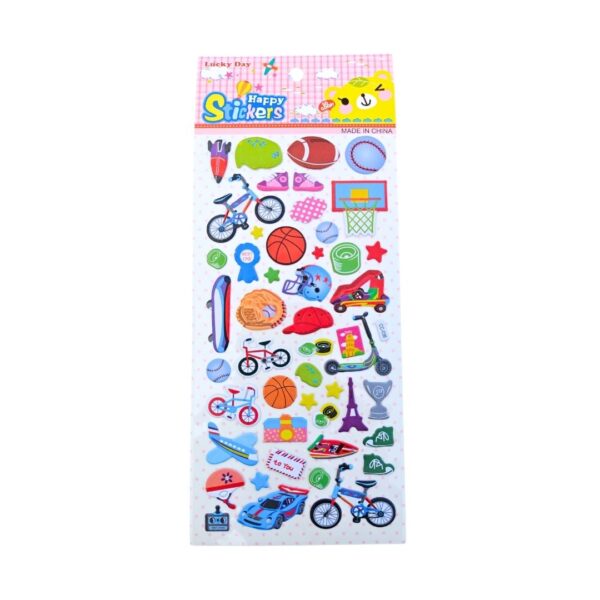 Sports Theme Puff Stickers for Kids