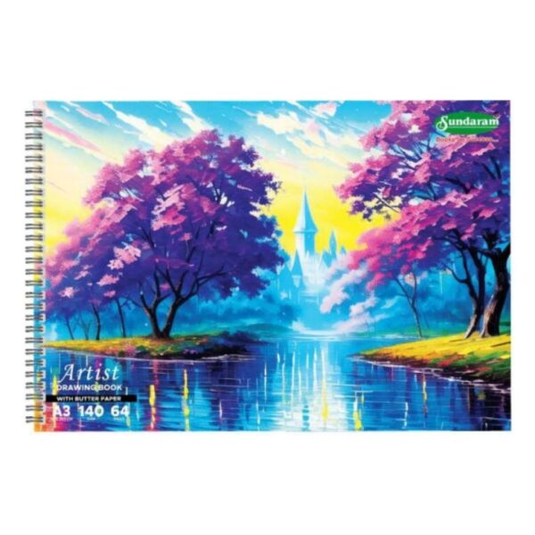 Sundaram Artist A3 Drawing Book with Butter Paper -140gsm