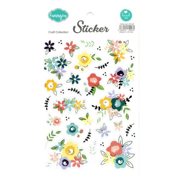 Trendy Craft Flowers Stickers