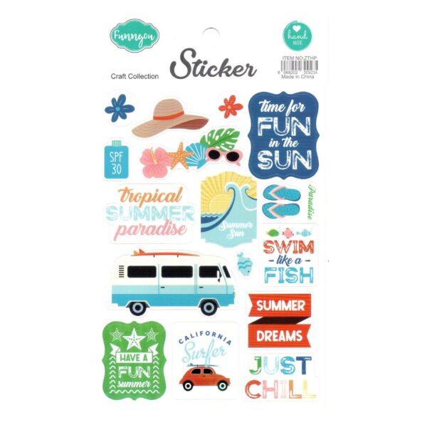Trendy Craft Summer Beach Theme Stickers
