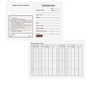 A stack of Neelgagan Attendance Cards (Black) with one card partially pulled out.