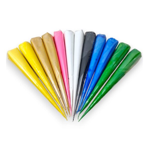 Set of Multicoloured Ceramic Cone (Liquid Paste)
