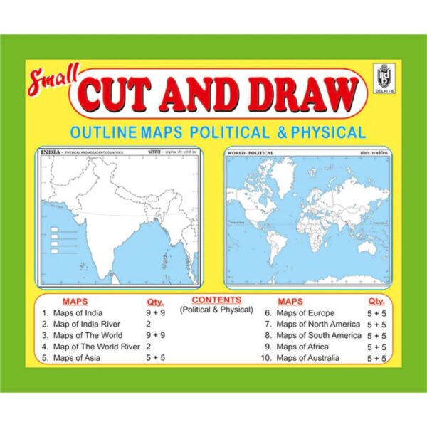 The cover of the Small Cut and Draw outline map practice book.