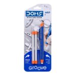 A DOMS Groove Ret retractable Eraser in its extended, ready-to-use position.