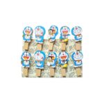 A set of Doraemon Wooden Clips displaying various Doraemon poses.