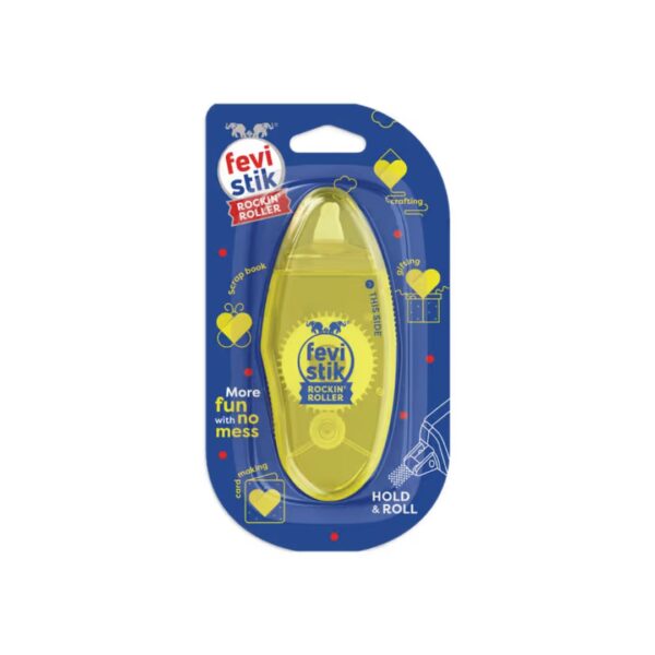 A Fevistik Rockin' Roller adhesive roller, showing its compact design.