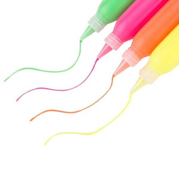 Close-up of a design made with Fevicryl 3D Neon Liners, showing the raised texture.