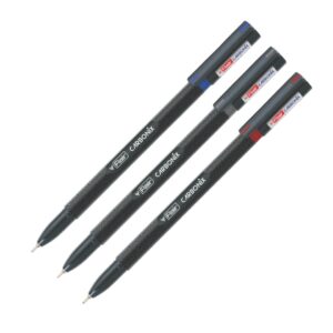 Flair Carbonix Gel Pen with waterproof blue, black, and red ink.