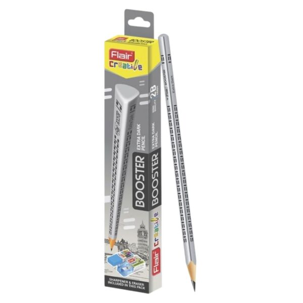 The Pack of 10 Flair Creative Booster Pencils displayed in their packaging.