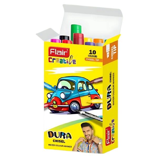 Close-up of a Flair Creative Dura Chisel Water Colour Marker's chisel tip.