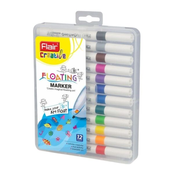 Flair Creative Floating Markers - 12 Shades set, displaying the markers.