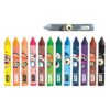Flair Creative Jumbo Wax Crayons - 12 Shades pack, showing the triangular shape and jumbo size.