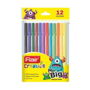 Flair Creative Mr Big Sketch Pens - 12 Shades set, displaying the pens with their larger barrels.