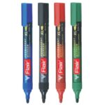 Flair Permanent XL Marker in blue, showcasing its large size.