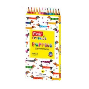 Flair Creative Popping Colour Pencils - 12 Shades set, displaying the vibrant colours.