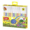 Flair Silky Twisters Gel Crayons - 12 Shades set, showing the colours and twist-up mechanism.