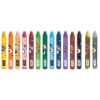 Flair Creative Extra Long Wax Crayons - 12 Shades pack, displaying the length of the crayons.