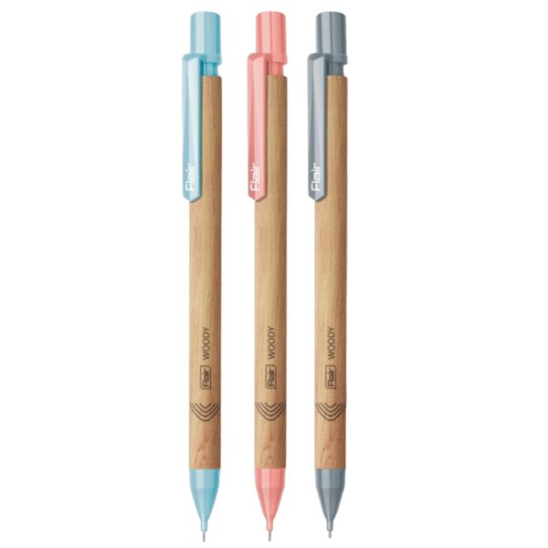 Flair Woody Mechanical Pencil - 0.7mm showcasing its wooden-like texture.