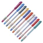 Flair Glitter Gel Pens – Pack of 10 shining glitter ink colors.