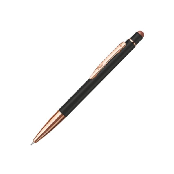 Close-up of the Flair Gold Touch Pen's rose gold accents and pen tip.