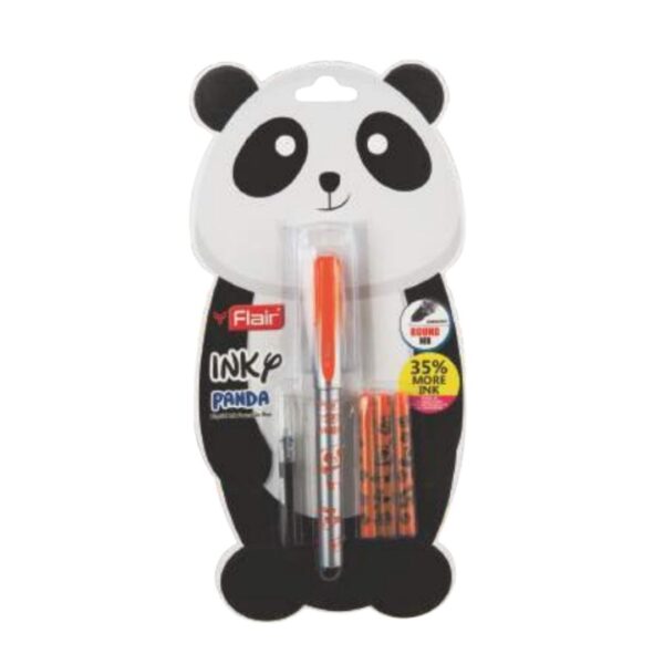 Flair Inky Panda Fountain Pen in various cute panda designs and vibrant colours.