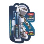 Flair Inky Robot Fountain Pen with its distinct robot design, displayed with 2 ink cartridges.