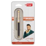 Flair Maze Metal Ball Pen presented in a premium gift setting.