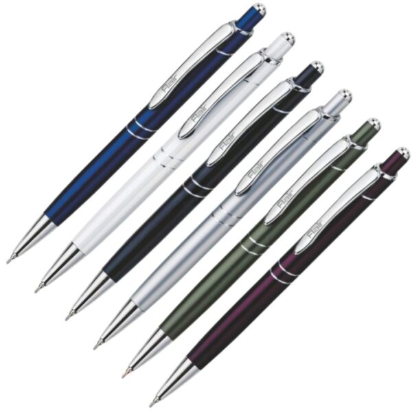 Close-up of the Flair Milano Ball Pen's sleek design and tip.