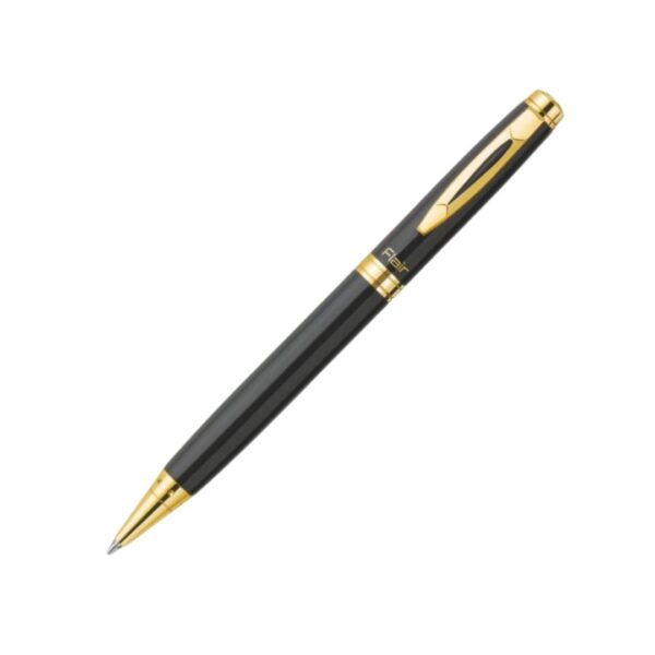 Flair Vibe Metal Ball Pen showcasing its black gloss finish and sleek design.