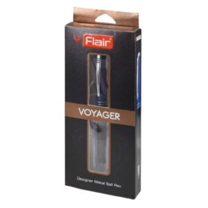 Flair Voyager Metal Ball Pen showcasing its unique cap-press mechanism.