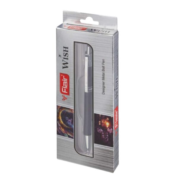 Flair Wish Ball Pen showcasing its metal body and chrome-plated trims.