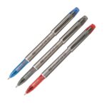 Silky smooth Flair Writo Meter pen in blue, black, and red.