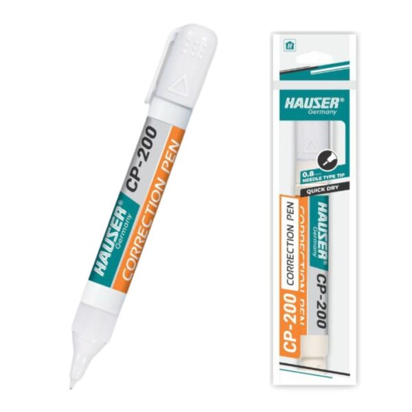 Hauser CP200 Correction Pen showing its sleek design and needle tip.