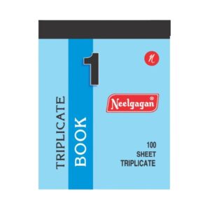 A Neelgagan Triplicate Book No.1 showing its side binding and thickness.