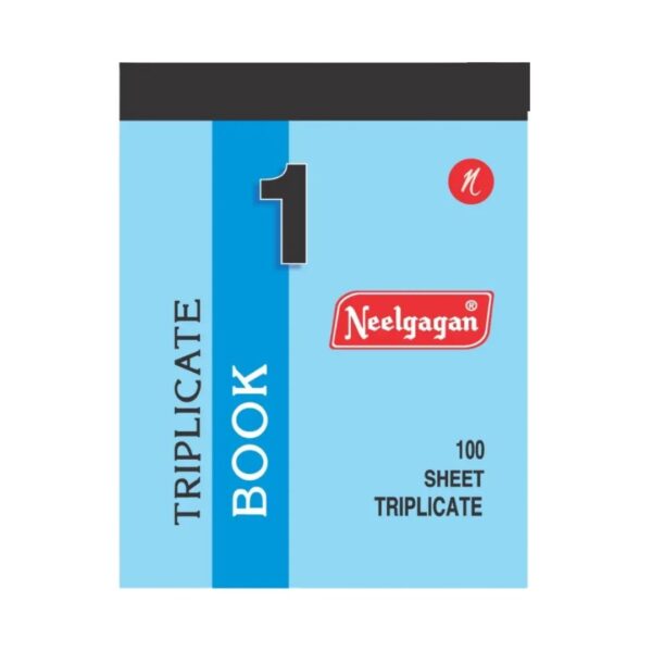A Neelgagan Triplicate Book No.1 showing its side binding and thickness.