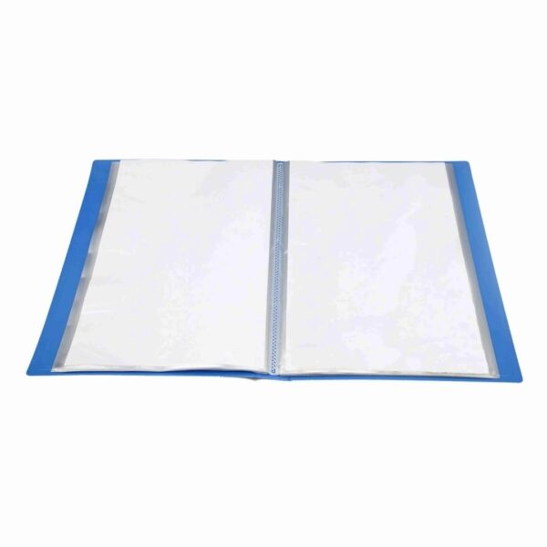 A Neelgagan Display Book open to a page showcasing documents in transparent pockets.