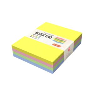 A Neelgagan Paper Block Pad (Mix Colour) with visible yellow, pink, green, and blue pages.