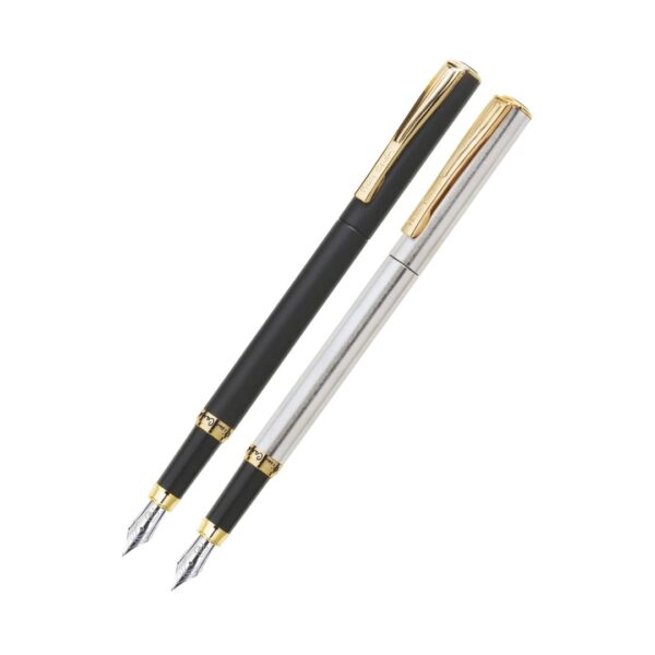 The Pierre Cardin Golden Eye Matte Finish Exclusive Metal Fountain Pen in its blister pack.