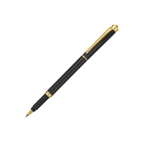 The Pierre Cardin Jewel Black Chrome Roller Ball Pen.