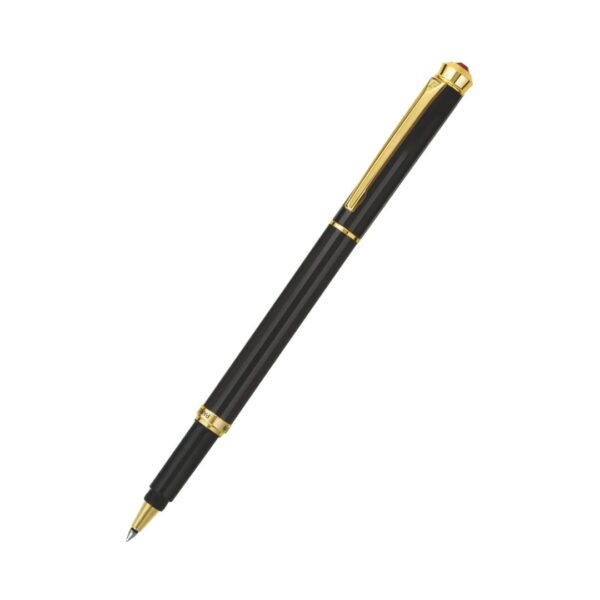 The Pierre Cardin Jewel Black Chrome Roller Ball Pen in its blister pack.