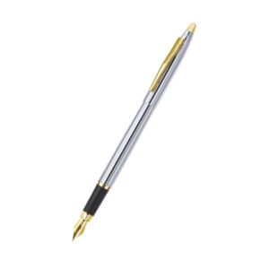 The Pierre Cardin Kriss White Gold Exclusive Fountain Pen in its stylish gift box.