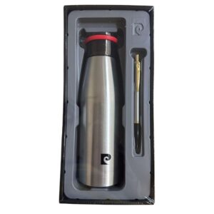 The Pierre Cardin Marco Polo Set with the water bottle and infinity ball pen.