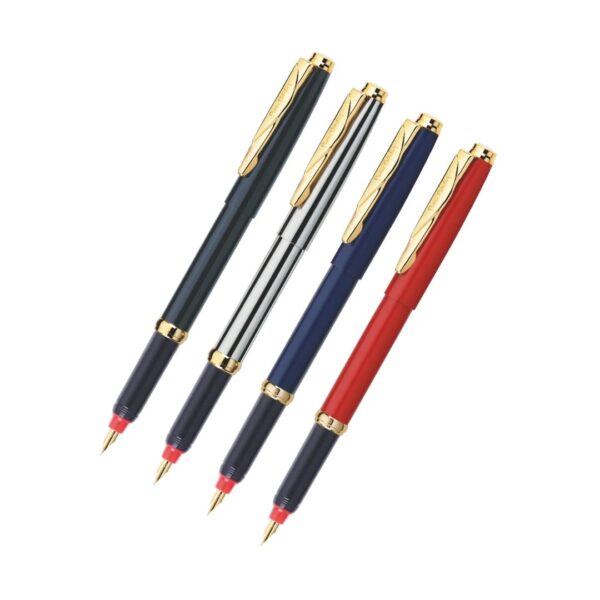 The Pierre Cardin Momento Fountain Pen showing its lacquer finish and gold parts.